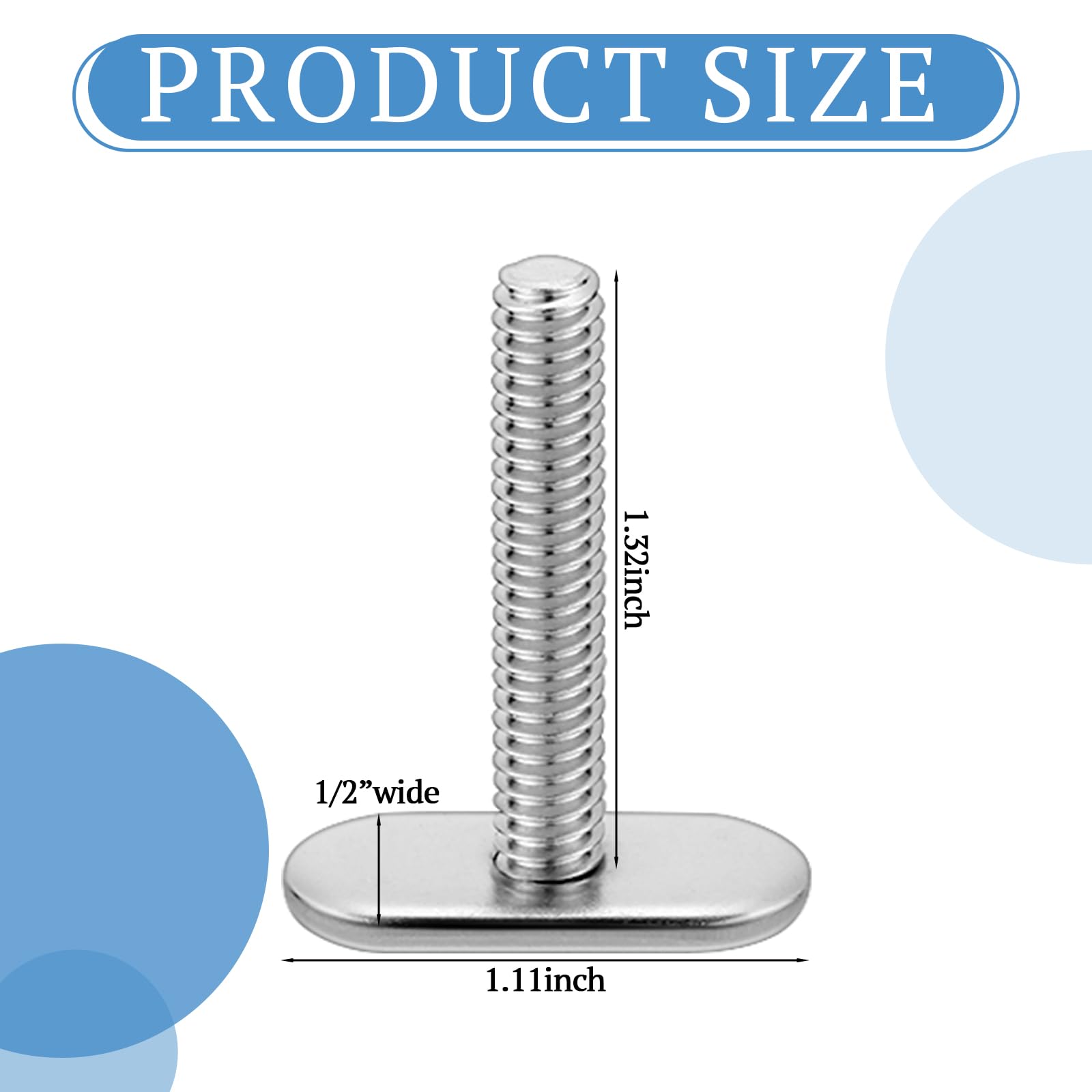 MorningRo 12 Pcs T Bolt for Kayak T-Slot Bolts for Kayak Rail Mount Track Kayak Track Accessories Screws 1.5 Inch Long T Slot Bolts Set for Kayak Track Hardware System