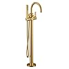 Moen Cia Brushed Gold One Handle Freestanding Floor Mount Tub Filler with Handshower, 615BG