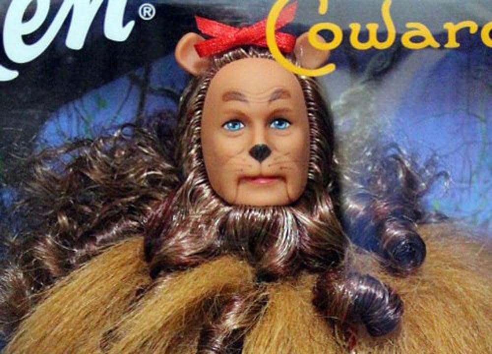 Barbie Ken as the Cowardly Lion in the Wizard of Oz