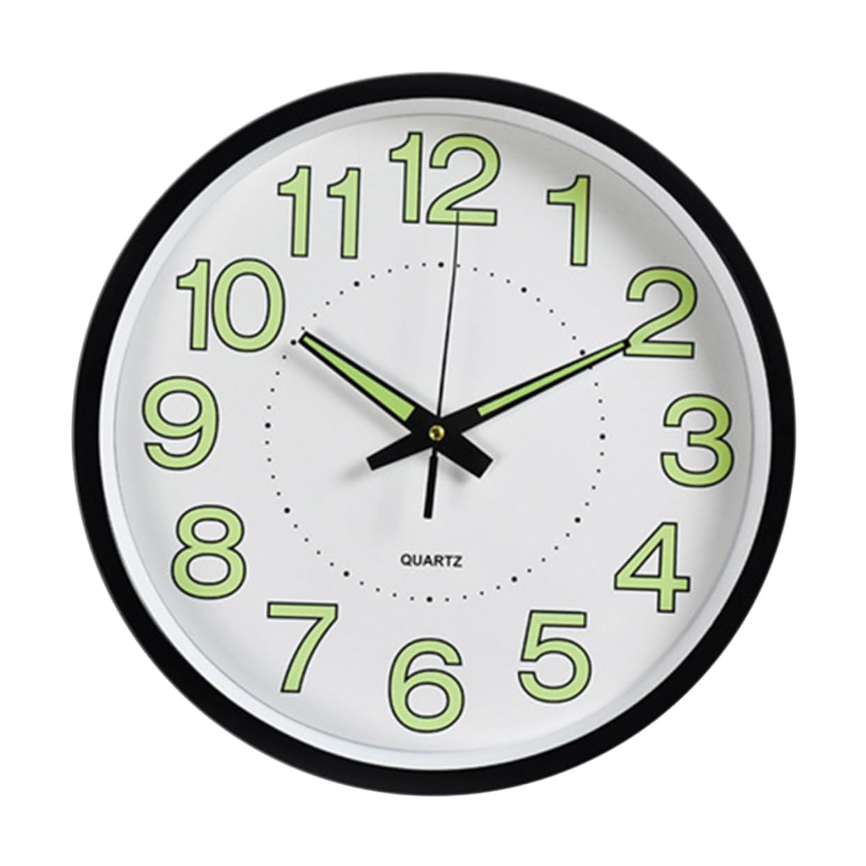 Horloge murale ronde affichage numérique lumineux Amosfun décoration maison noire
