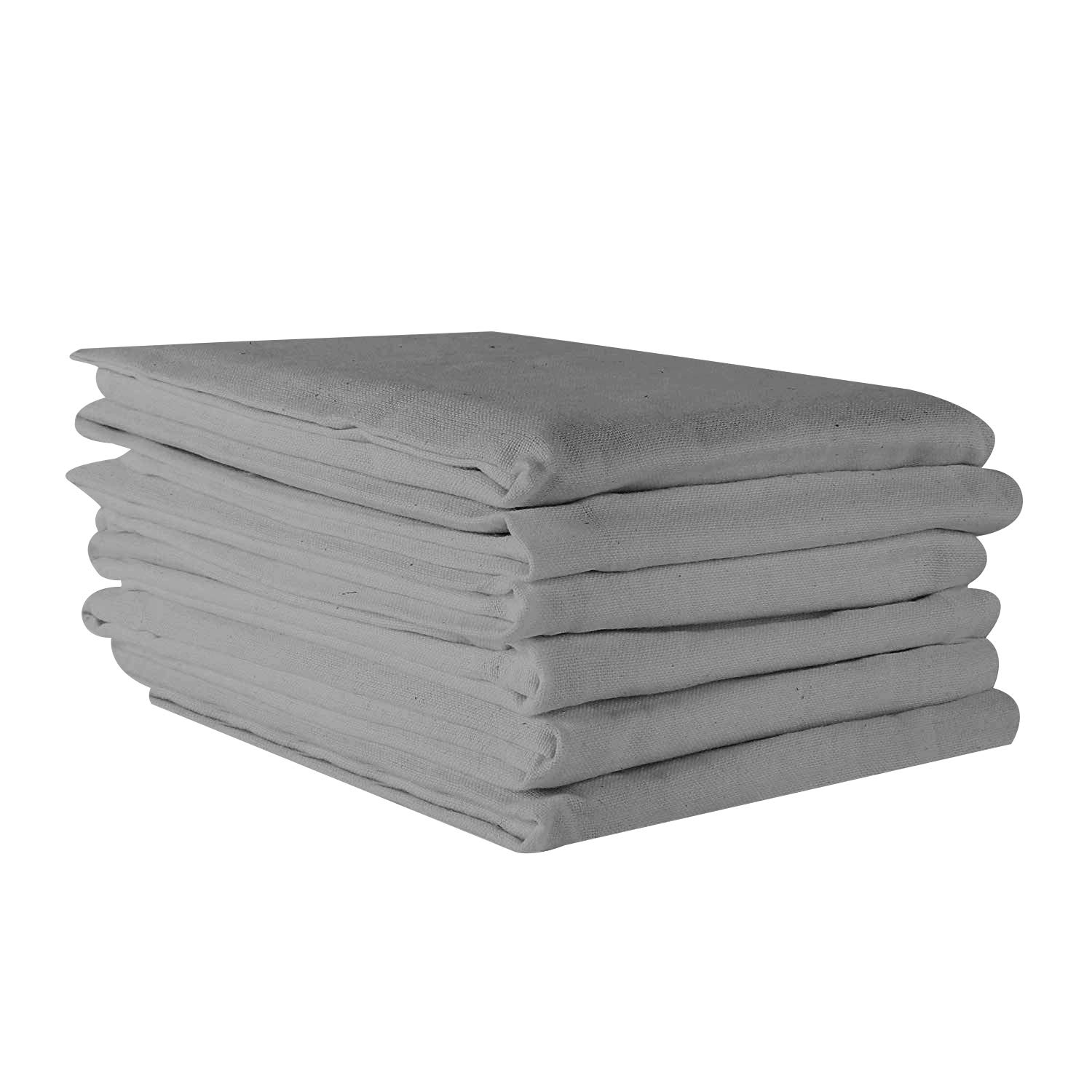 Kitchen Towels | Cotton Dish Towels for Drying Dishes| Absorbent Kitchen Dish Towels, Dish cloths| Tea Towels for Embroidery for Easter |6 Pack (Grey)