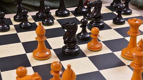 Miniatura 8 de CHESSBAZAAR Reproducido 1904 Cambridge Springs International Congress Tournament Piezas de ajedrez en boj envejecido - 4" King