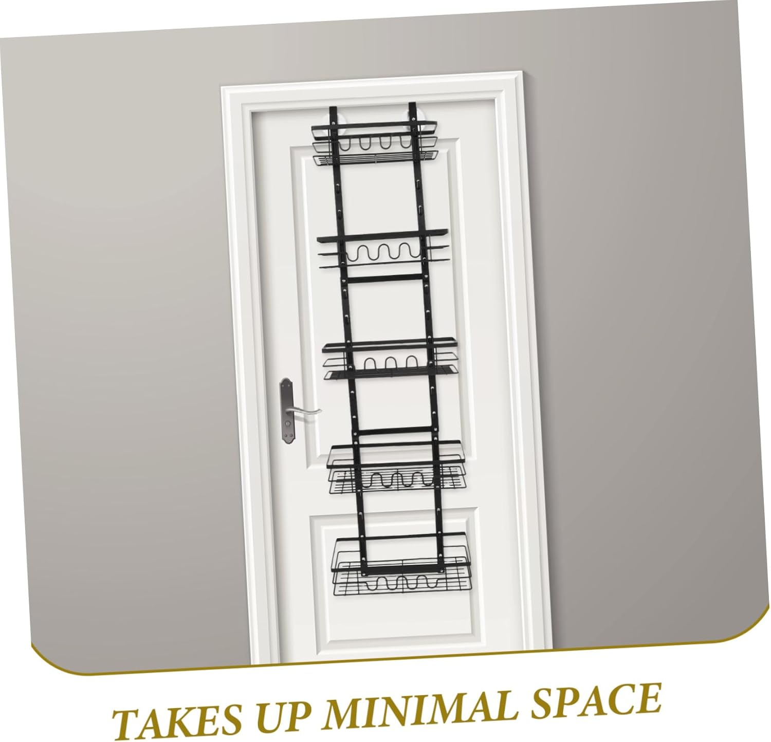 Cabilock Metal Door Hanging Organizer with Baskets No Drill Storage Rack for Kitchen Bathroom and Pantry Sturdy Space Saving for Ample Storage and Organization