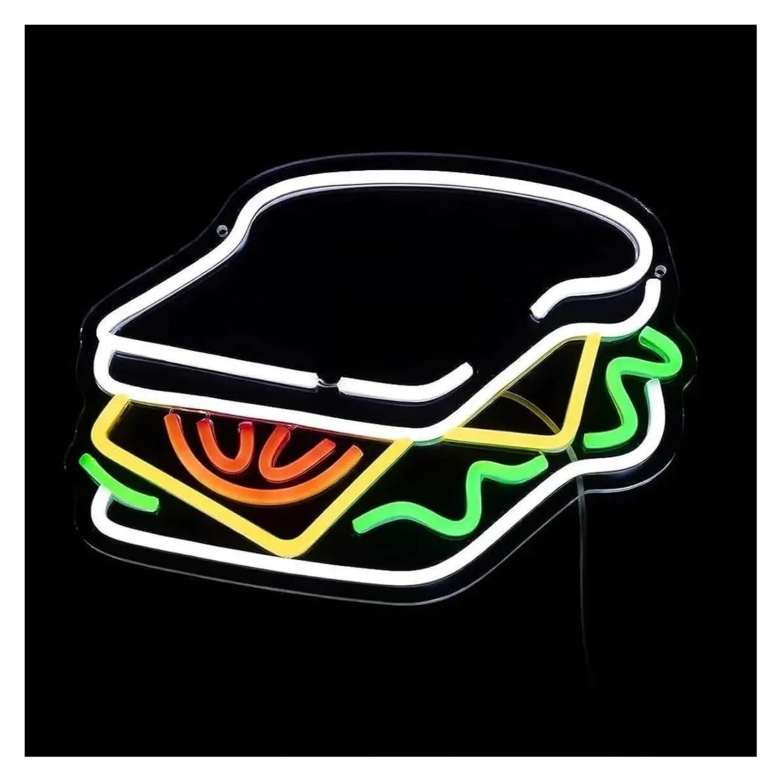 LEMST Sign Lamp Shop Neon Signs USB Powered, Sandwich Bread Neon Lights Suitable for Snack Shop Decor Business Open Neon Lights 26.81cmx35cm
