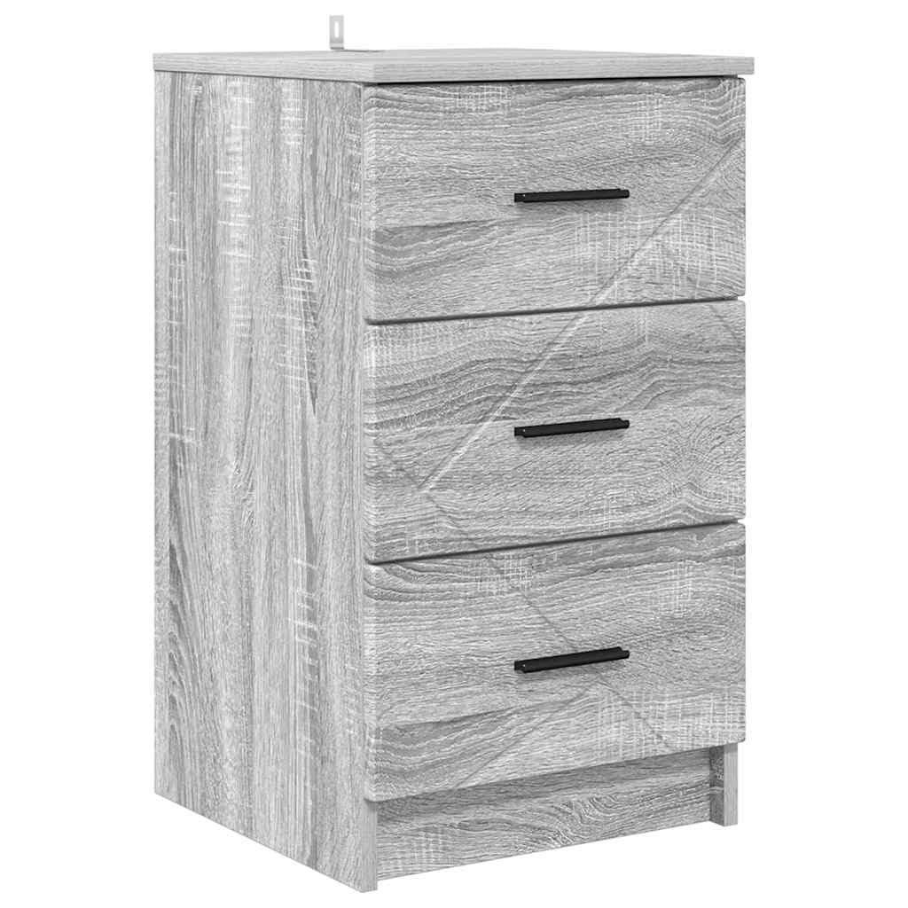 Table de chevet moderne 3 tiroirs - Petit meuble de rangement pour chambre et salon