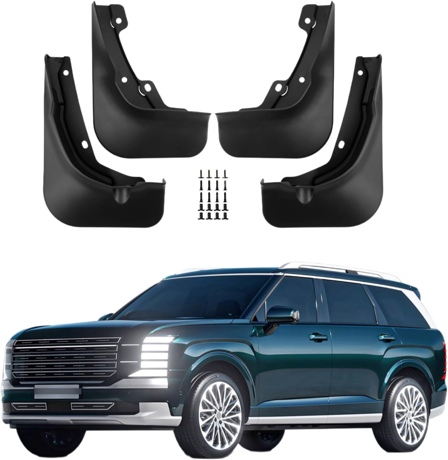 Mud Flaps Splash Guards for Hyundai Palisade 2026, Custom Fit All Weather Exterior Accessories, Only for Calligraphy