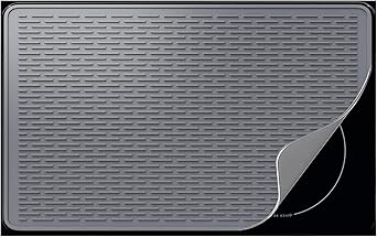 Stove Top Cover for Electric Stove - Silicone Stove Mat for Glass Top, Glass Cooktop Protector, XL Dish Drying Mats For Kitchen,Oven Covers for Electric Stove (Gray,36 x 21)