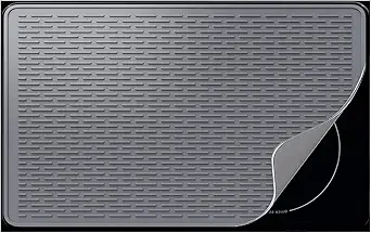 Stove Top Cover for Electric Stove - Silicone Stove Mat for Glass Top, Glass Cooktop Protector, XL Dish Drying Mats For Kitchen,Oven Covers for Electric Stove (Gray,36 x 21)