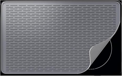 Stove Top Cover for Electric Stove - Silicone Stove Mat for Glass Top, Glass Cooktop Protector, XL Dish Drying Mats For Kitchen,Oven Covers for Electric Stove (Gray,36 x 21)