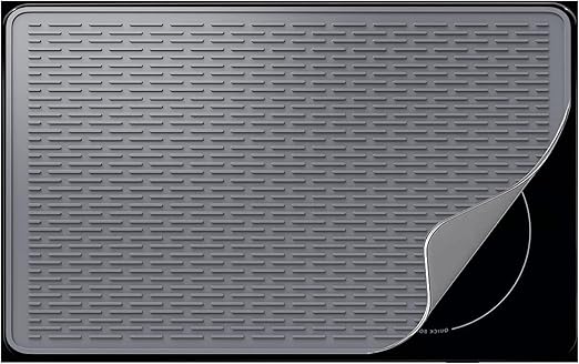Stove Top Cover for Electric Stove - Silicone Stove Mat for Glass Top, Glass Cooktop Protector, XL Dish Drying Mats For Kitchen,Oven Covers for Electric Stove (Gray,36 x 21)