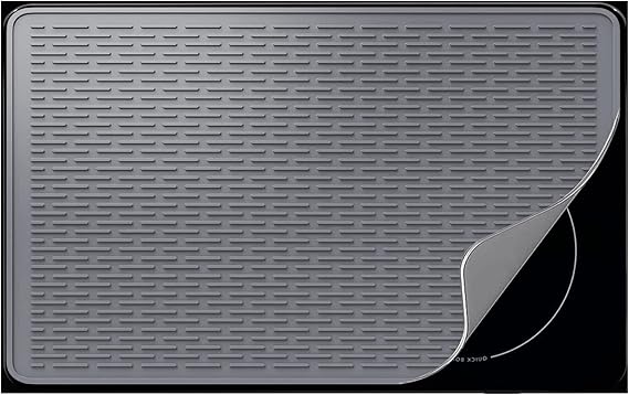 Stove Top Cover for Electric Stove - Silicone Stove Mat for Glass Top, Glass Cooktop Protector, XL Dish Drying Mats For Kitchen,Oven Covers for Electric Stove (Gray,36 x 21)