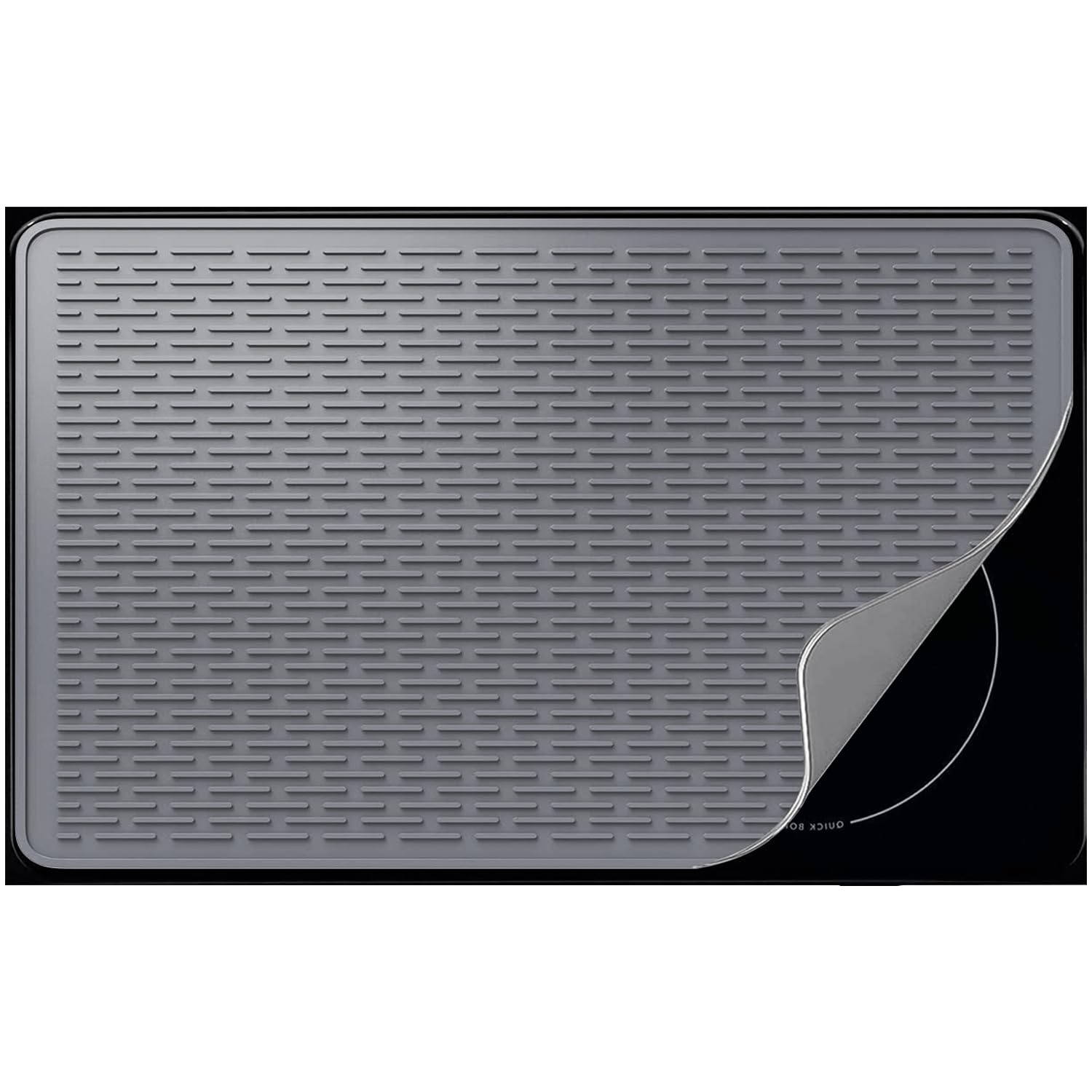 Stove Top Cover for Electric Stove- Range Covers for Electric Stove,Silicone XXL Dish Drying Mat, Glass Cooktop Covers, Flat RV Range top Mats (Gray, 36"x21")