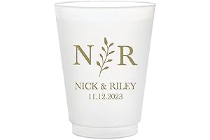 Personalized Elegant Stemless Frosted Flex Cups, Perfect for Weddings