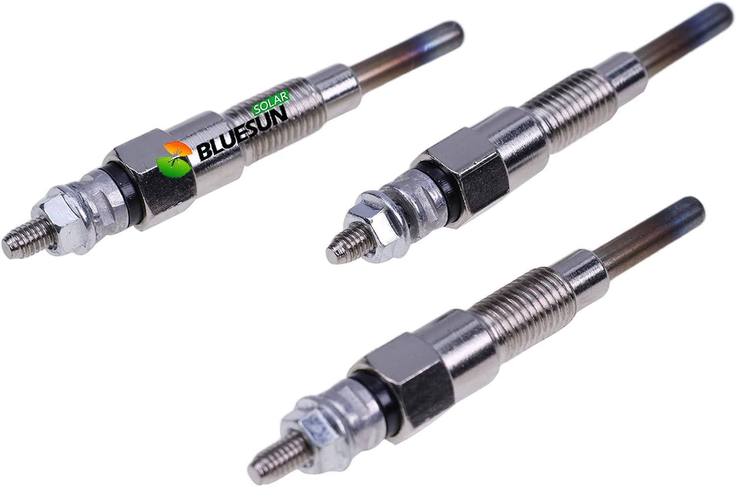 BLUESUNSOLAR 3Pcs Glow Plug 6670470 Replacement for Kubota D722 D902 D1005 D1105 Bobcat S100 MT50 MT52 MT55 320 321 322 428 453 E08 E10 E14 B100 B200 B250 BL275