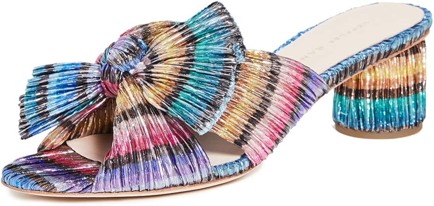 loeffler randall emilia pleated knot slide sandals