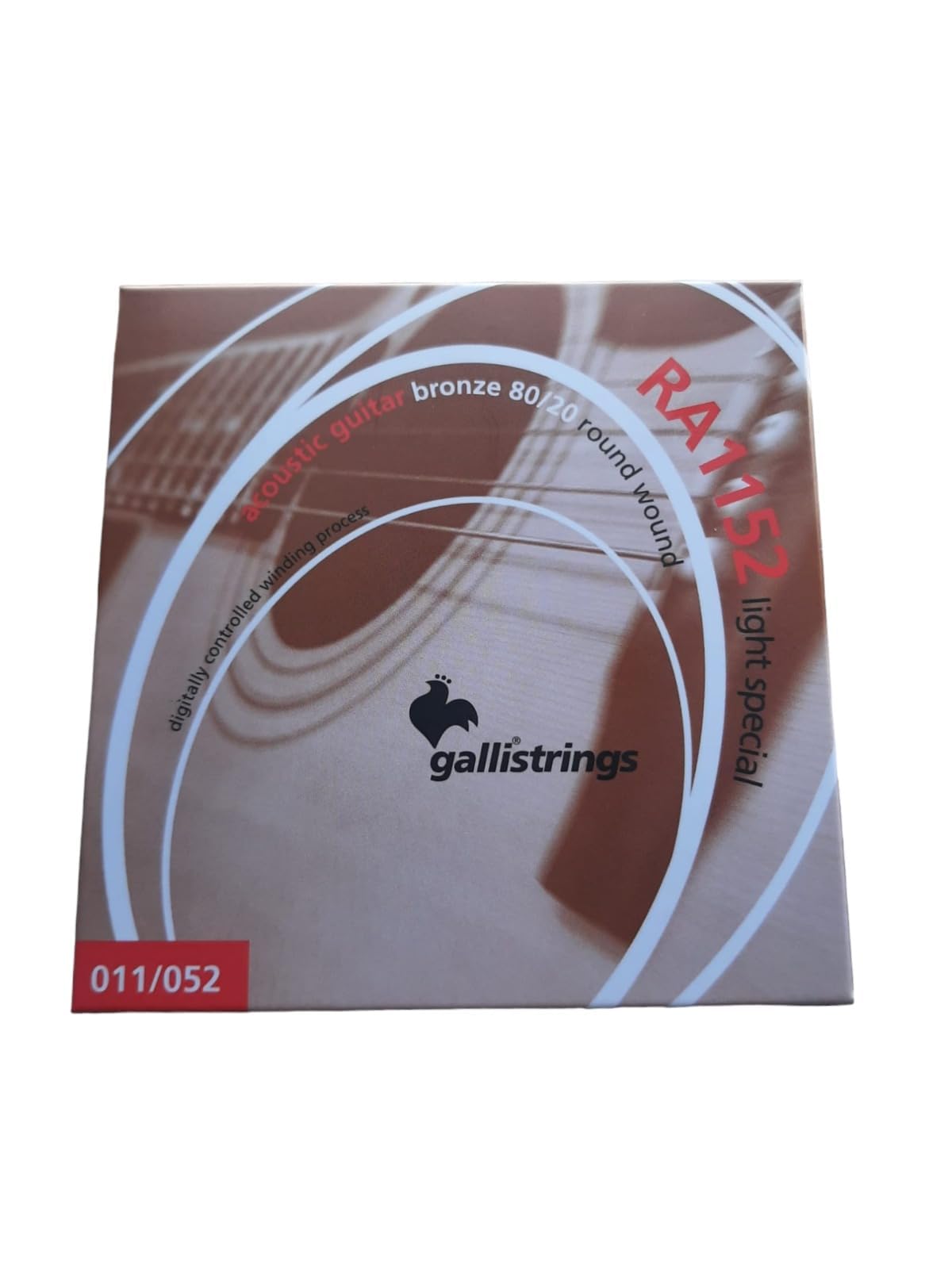 Galli RA1152 ACOUSTIC GUITAR STRINGS, Custom Light gauge, Bronze. .011-.052