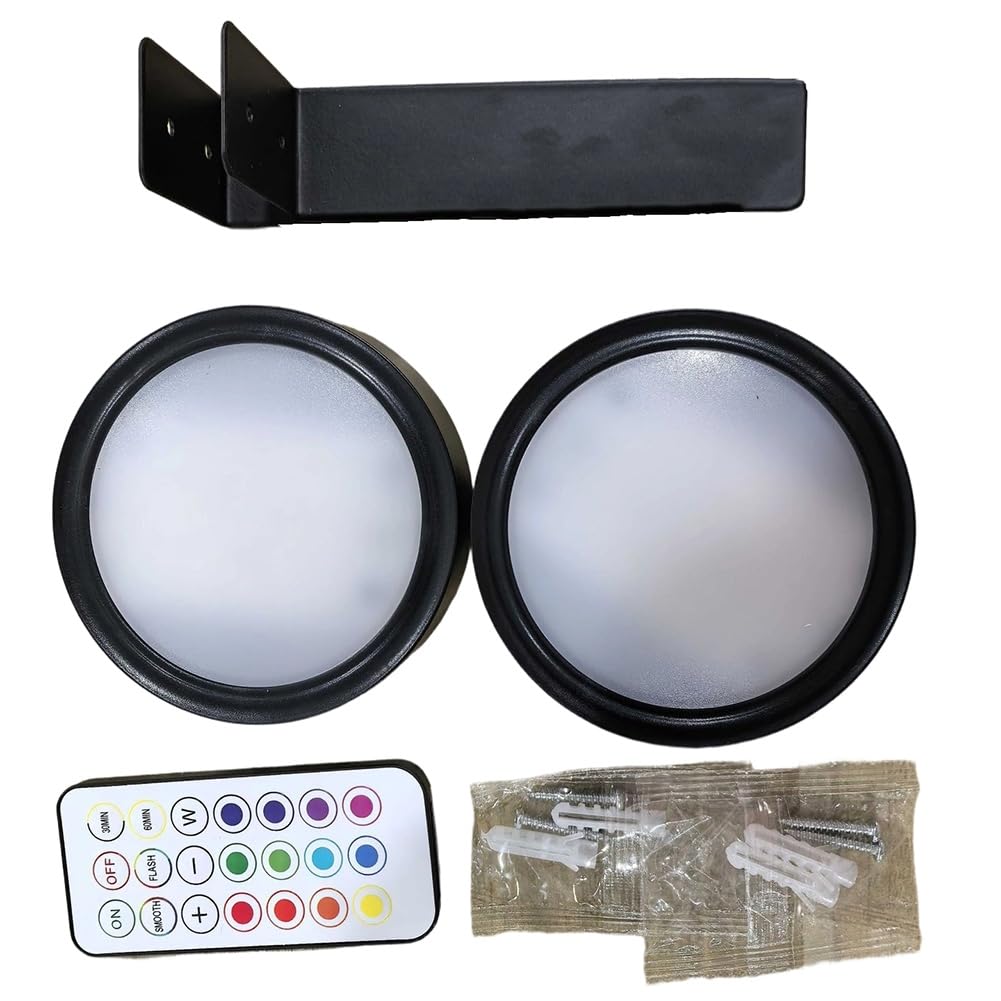 UDSKNV[KSL Remote Control LED Wall Lamp, Dimmable, Magnetic Mount, Battery Powered, RGBW