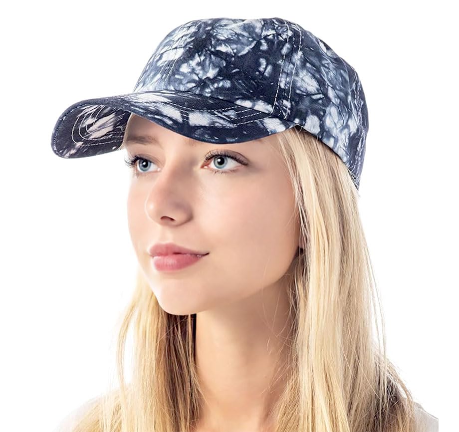 Image of Cotton Baseball Cap Dad Hat - Washed Low Profile Adjustable Hat for Men Women Casual Outdoor Running Golf
