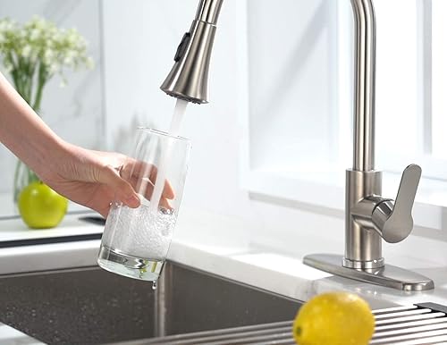 Miniatura 9 de AMAZING FORCE - Grifo de cocina con rociador abatible, llave para fregadero de cocina, grifo de cocina de una manija, grifo de fregadero de cromo