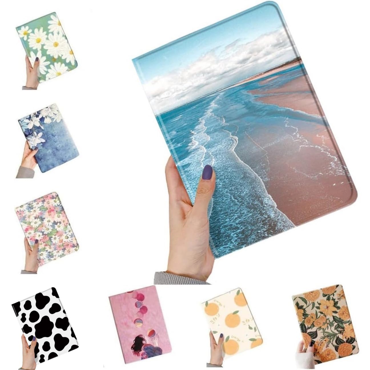 Floral Case for iPad A16 2025 (11th Gen, 11")/ iPad 10th Generation 2022 10.9" Case Flower Pattern Cute Slim Leather Folio Smart Cover with Pencil