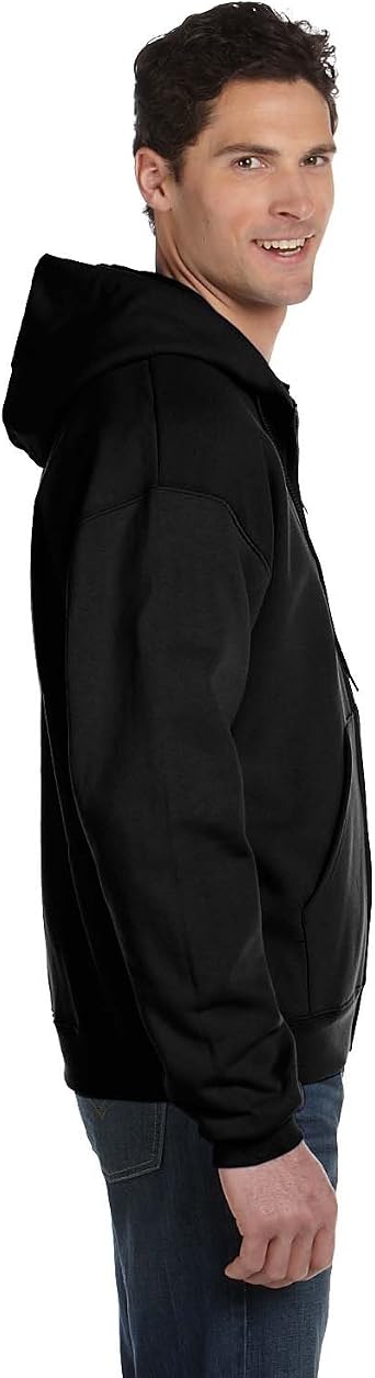 Champion Mens Double Dry Action Fleece Full Zip Hood Black
