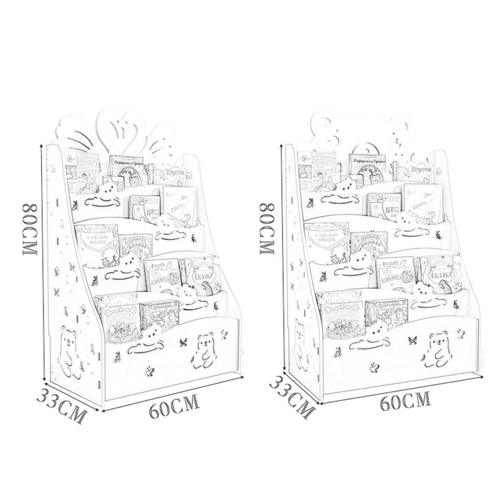Bookshelf Portariviste Bambini Piccola sotto Il Tavolo scaffale Semplice da Pavimento Economica per Studenti scaffale per Libri illustrati per Bambini della Scuola Mate