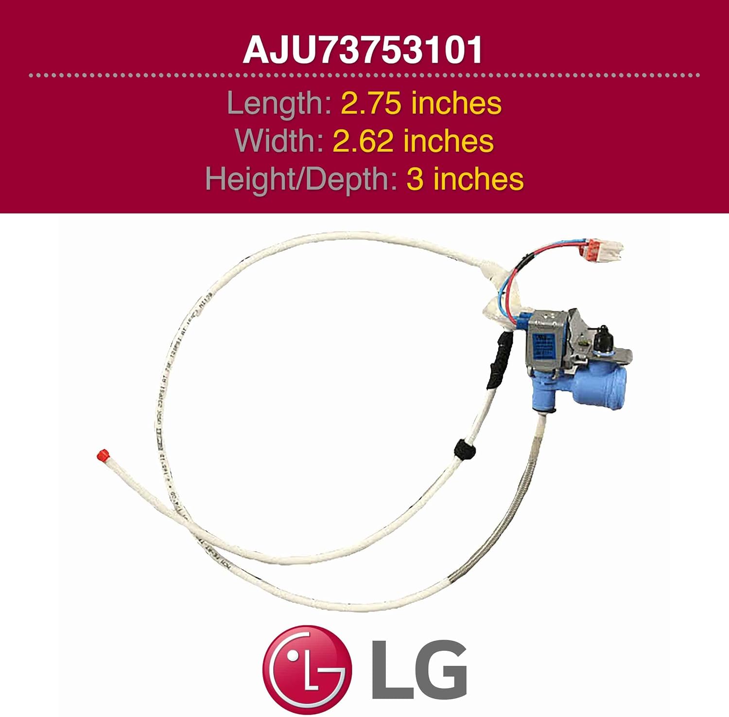 LG AJU73753101 Genuine OEM Water Inlet Valve Assembly for LG Refrigerators