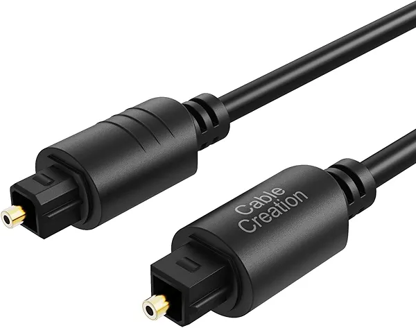 CableCreation 12FT Digital Optical Audio Cable, Toslink Cable Male to Male Digital Optical Cable with Gold-Plated Connector for Home Theater, Sound Bar, VD/CD Player,Blu-ray Players &More