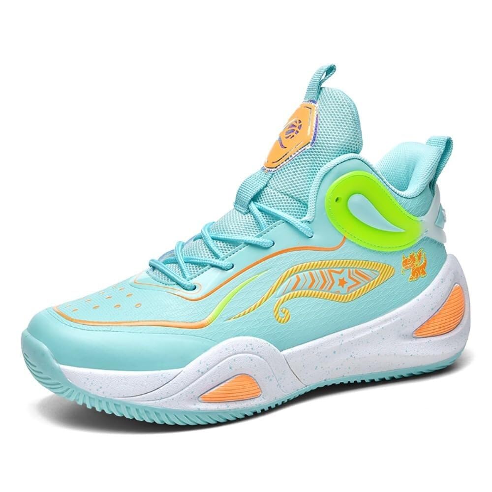 Zapatillas Baloncesto Hombre Altas Antideslizantes Transpirables | Ideales for baloncesto y running. Suela de goma antideslizante. Parte superior de cuero sintético y malla.
