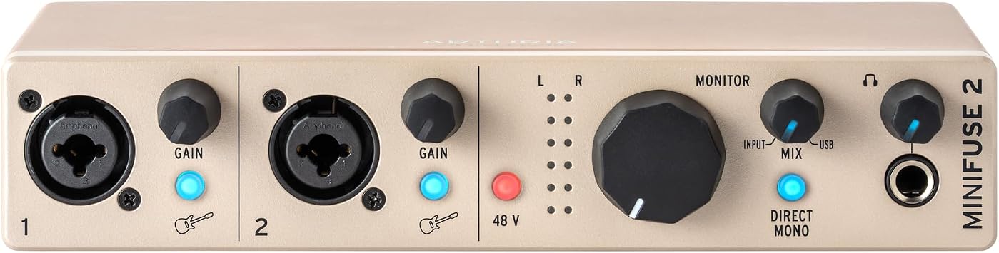 Arturia MiniFuse USB-C Audio Interface (Champagne, MiniFuse 2)