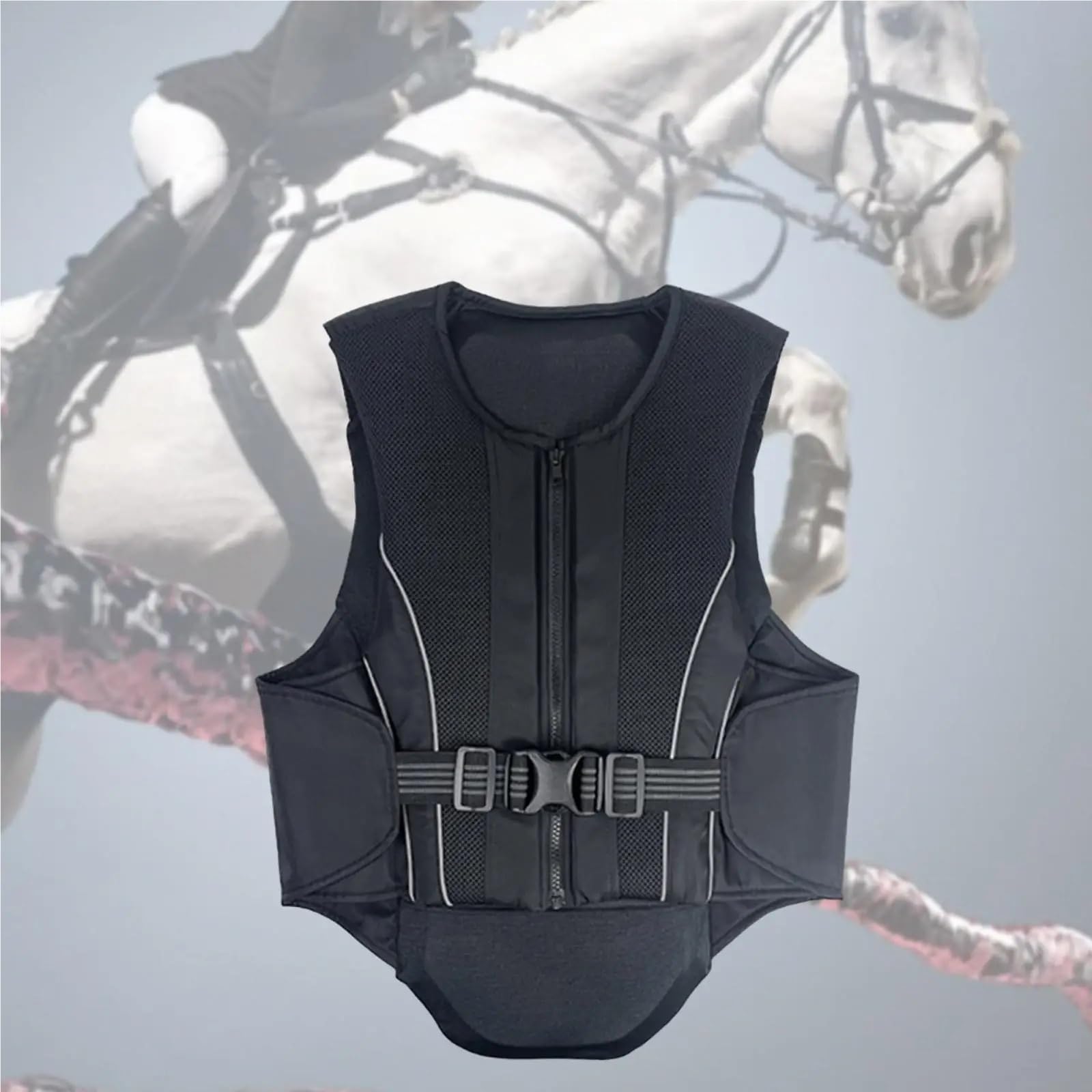 Gilet da Equitazione Gilet da Equitazione Traspirante Equine Supplies Shock Absorption Gilet da Equitazione Protezione for Adulti Bambini Ragazzi Ragazze(CM)
