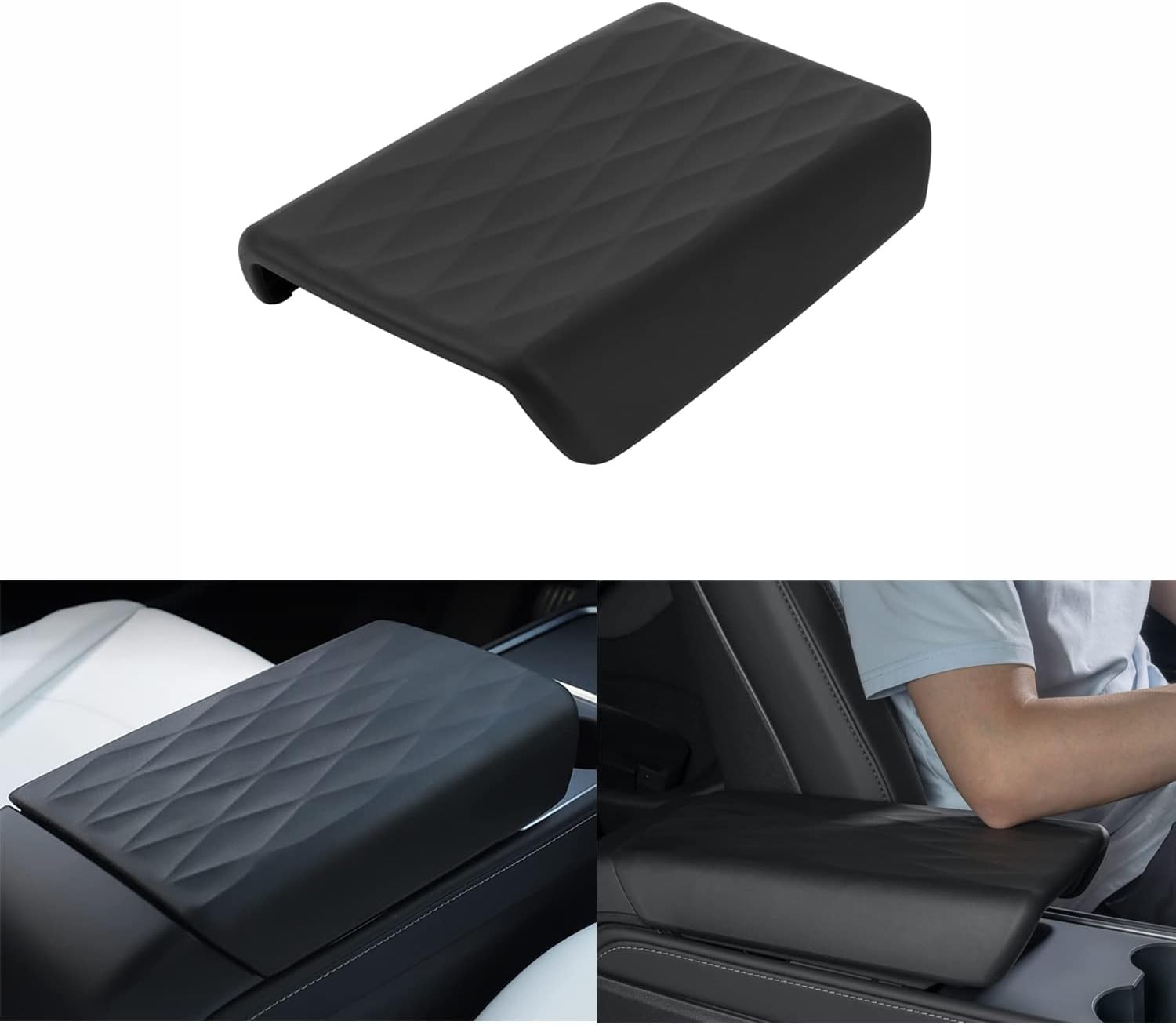 ORCHID M® Car Armrest Cover for Tesla Model 3 Model Y Center Console Cover Automobile Waterproof Armrest Box Mat Tesla Accessories