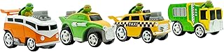Teenage Mutant Ninja Turtles, 1:64th Diecast Shell Riders Set, Classic Styling, Leo, Raph, Donatello, and Mikey, Ages 3+
