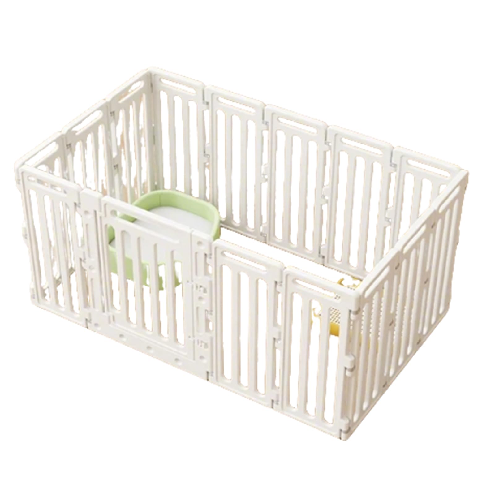 Zuiquity Modular Dog Fence with Door, Dog Pen for Small Medium Dogs, Indoor Plastic Pet Fence, Free Combination Dog Cage for Puppy, Rabbit, Cat(Size:70 * 70 * 65cm/28 * 28 * 26in,Color:white)