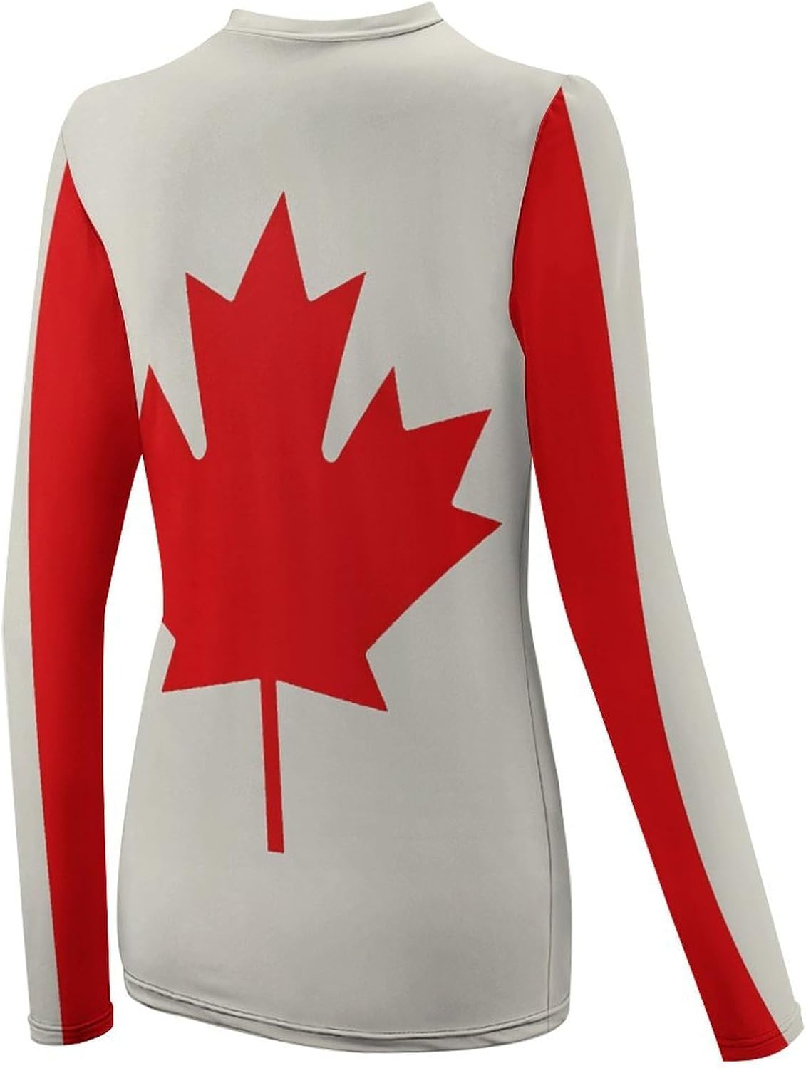 Retro Canada Flag Rash Guard for Women UPF 50+ UV Sun Protection | Long Sleeve Workout Top Quick Dry Athletic Hiking Shirt Moisture Wicking Swim Shirt for Running, Cycling, Swimming