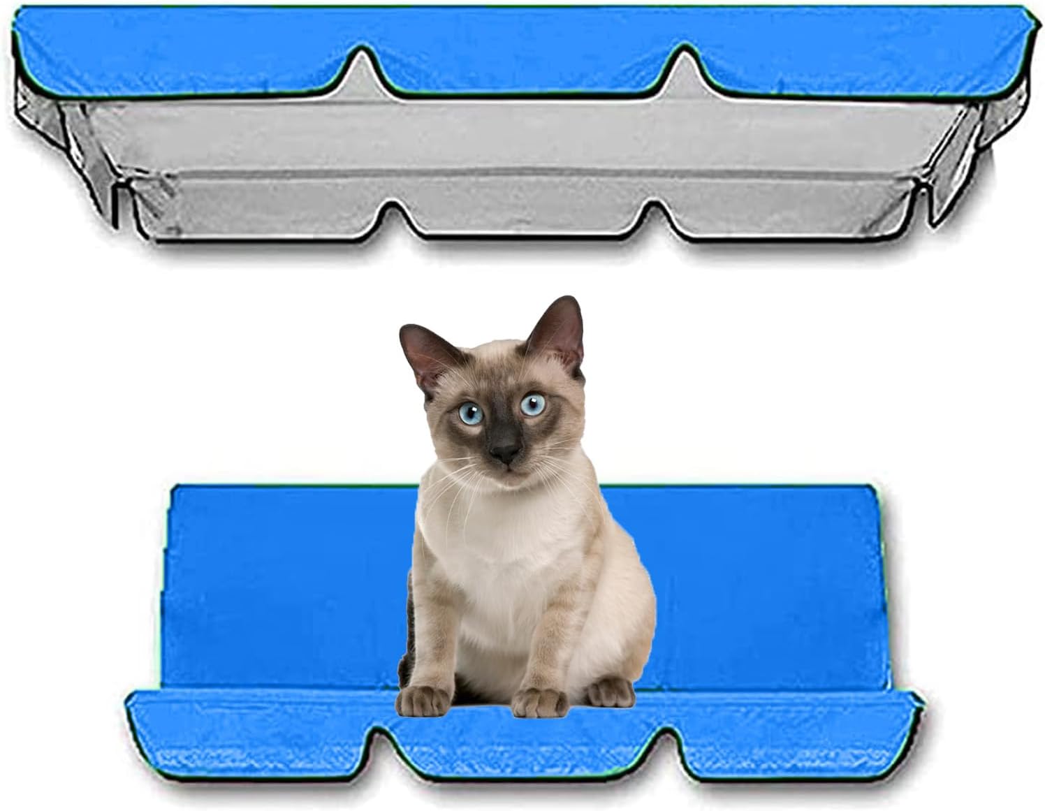 Replacement Canopy and Swing Cushion Cover 55.8x47.2x7.1in, Outdoor Patio Swing Canopy Replacement Cover + Swing Cushion Cover for Swing Outdoor Swing Seat Cover Replacement