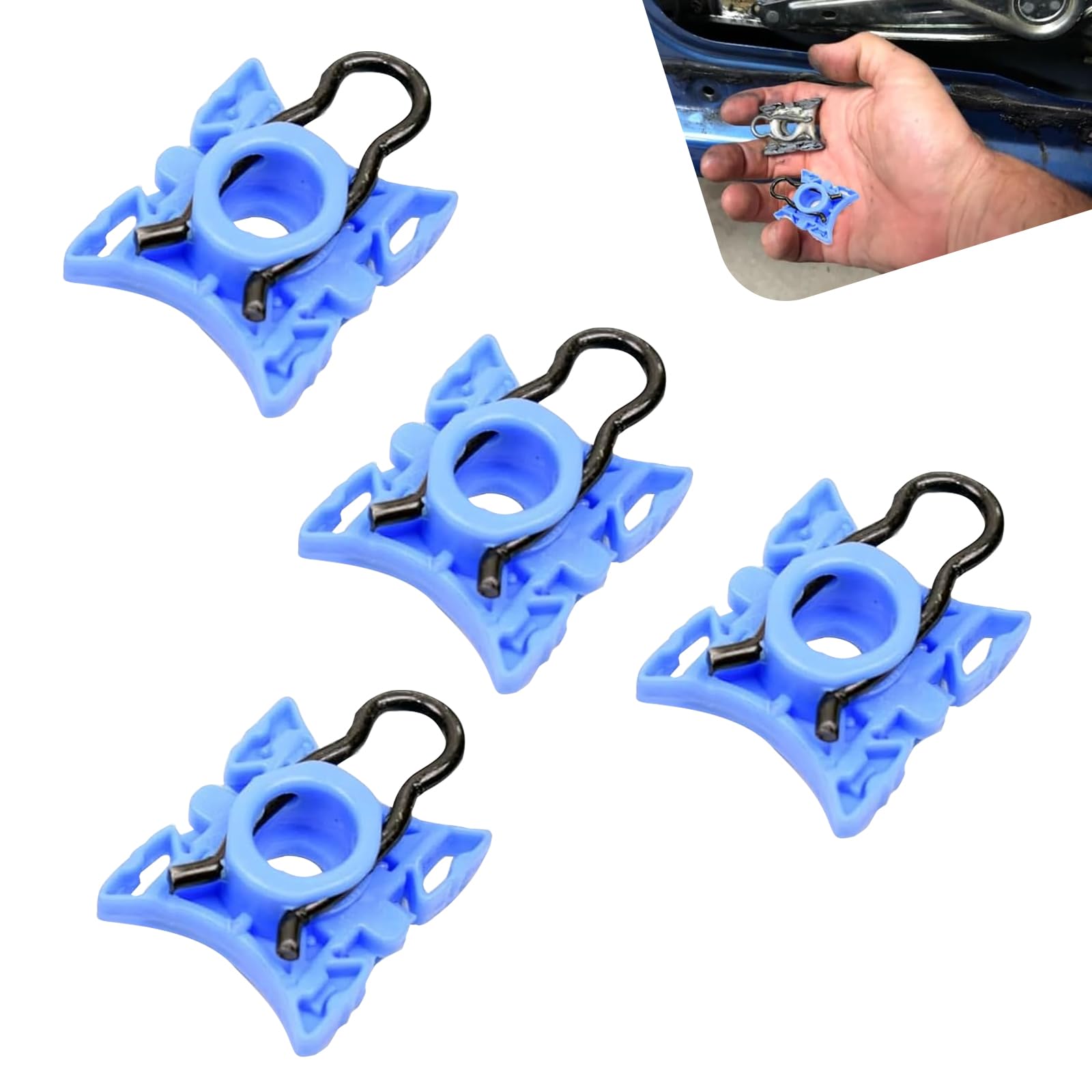 4 PCS Window Glass Adjustment Slider Clip 0 42 Inch Hole Diameter 1 09 Inch x 1 3