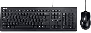 ASUS U2000 Wired Keyboard and Mouse Bundle - Black : Amazon.co.uk ...
