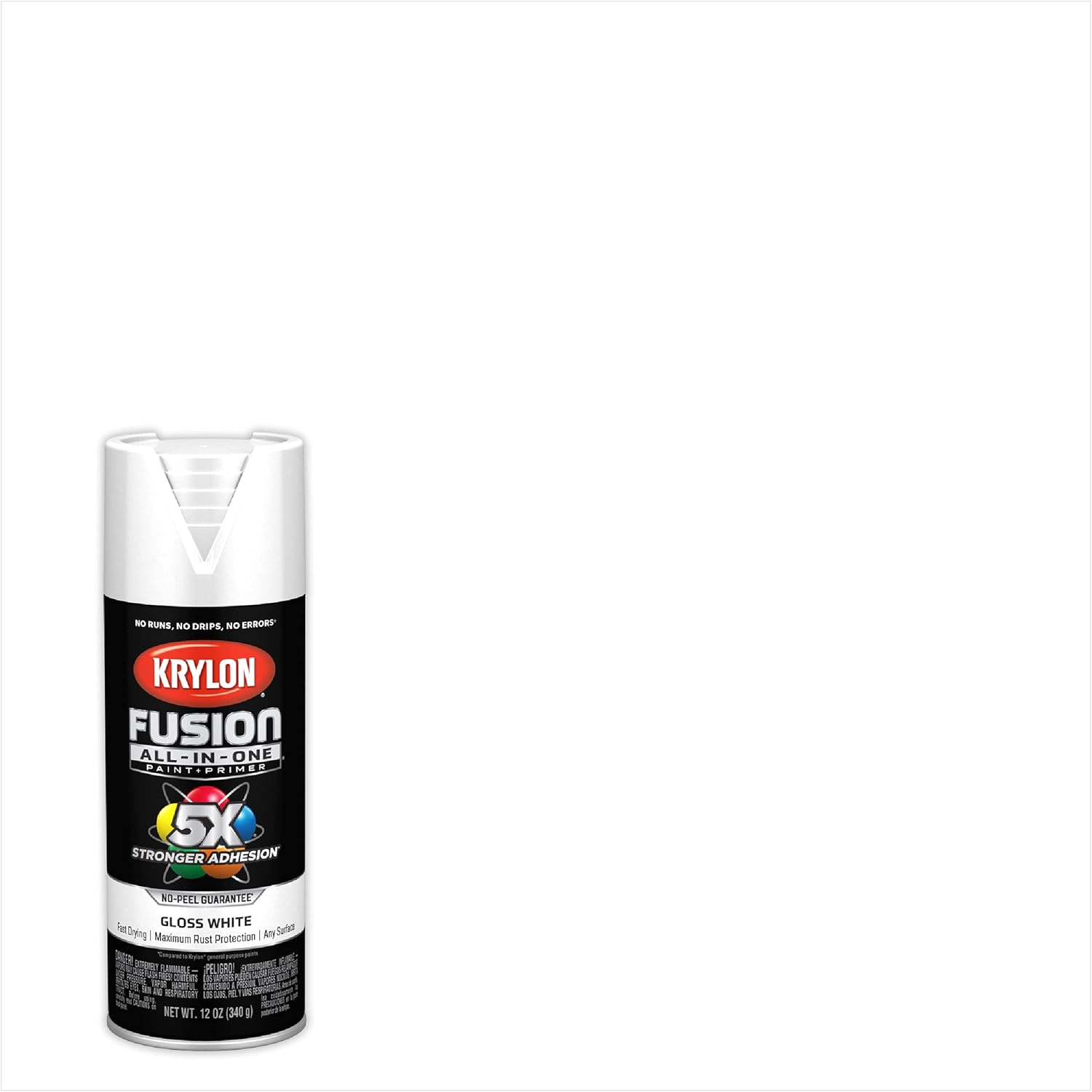 Krylon K02727007 Fusion All-In-One Spray Paint for Indoor/Outdoor Use, Gloss White,12 ounces - - 