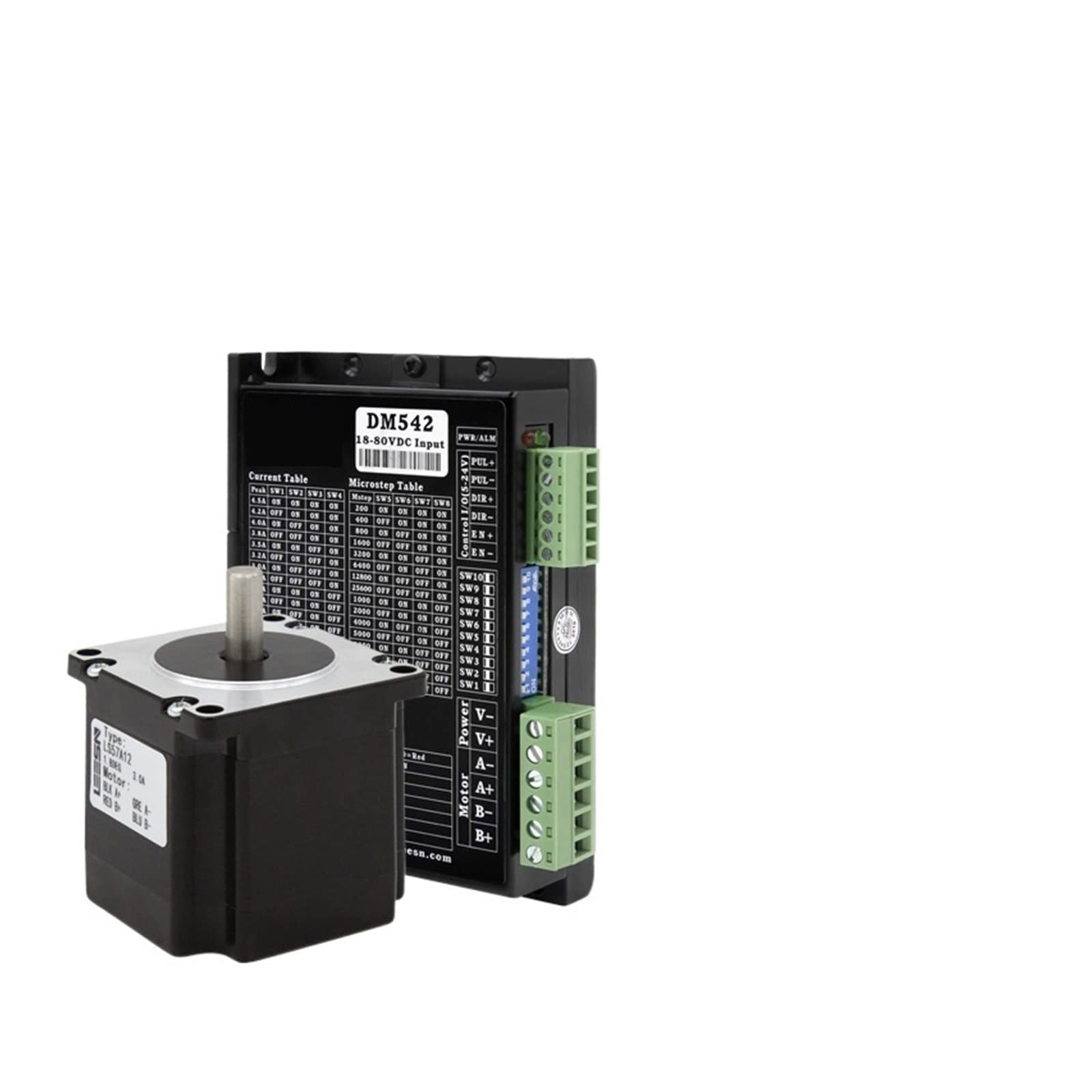 Schrittmotor, 57 Schrittantriebsset 57 Motor Motor Low Heat Und Low Noise Lisan Elektromechanisch, 3D-Drucker/CNC-Extruder und Y-Achse(DM542+LS57A12-C2B30)