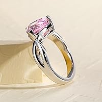 Vista 5 de 4CT-7CT Cubic Zirconia Cocktail Rings Pear CutHeart CutRadiant Cut 5A Grade Simulated Diamond CZ Statement Engagement Promise Ring for Women