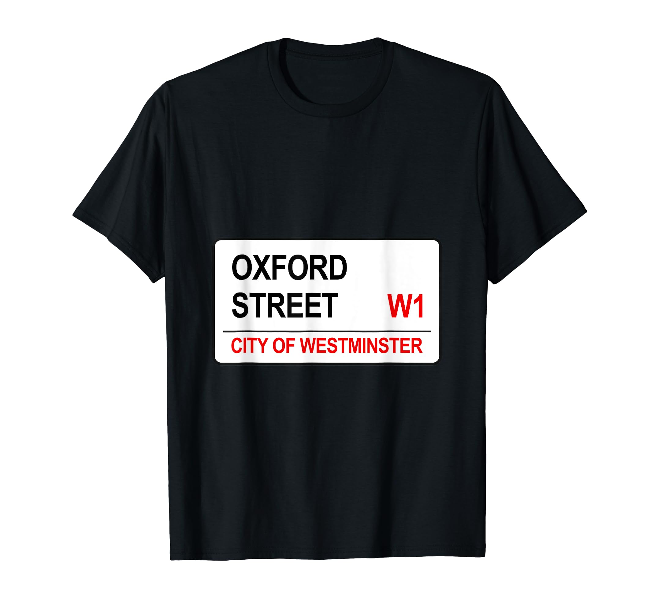 【新品・ロンドン雑貨】ストリートサインOXFORD STREET W1 ※英国製 Amazon | Oxford Street W1 - 本物のロンドンストリートサイン Tシャツ