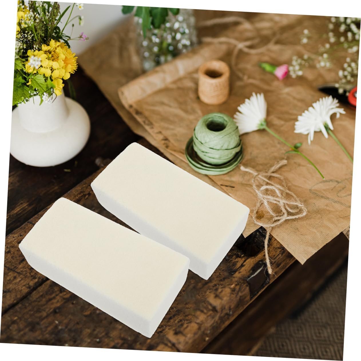 DOITOOL 10pcs Wet Floral Foam Blocks High-Density Fresh Flower Sponge Bricks for Arrangements Water-Absorbing for Bouquets and Flower Shops for Wedding and