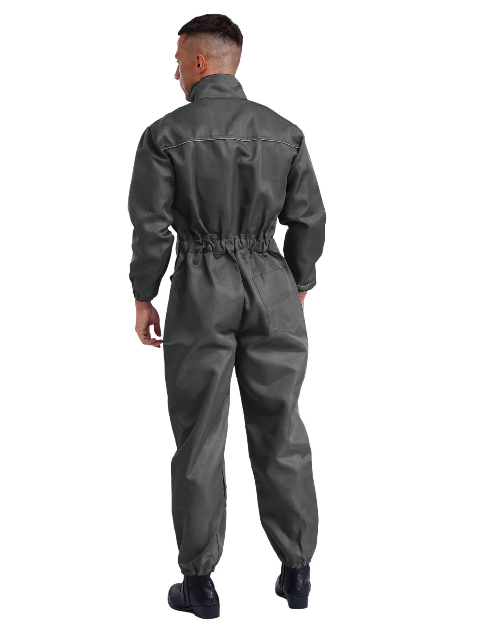 Combinaison De Travail Unisexe Pour Hommes Et Femmes Vêtements Professionnels Col Montant Costume De Travail En Coton Avec Fermeture Éclair Avant Et 5 Poches