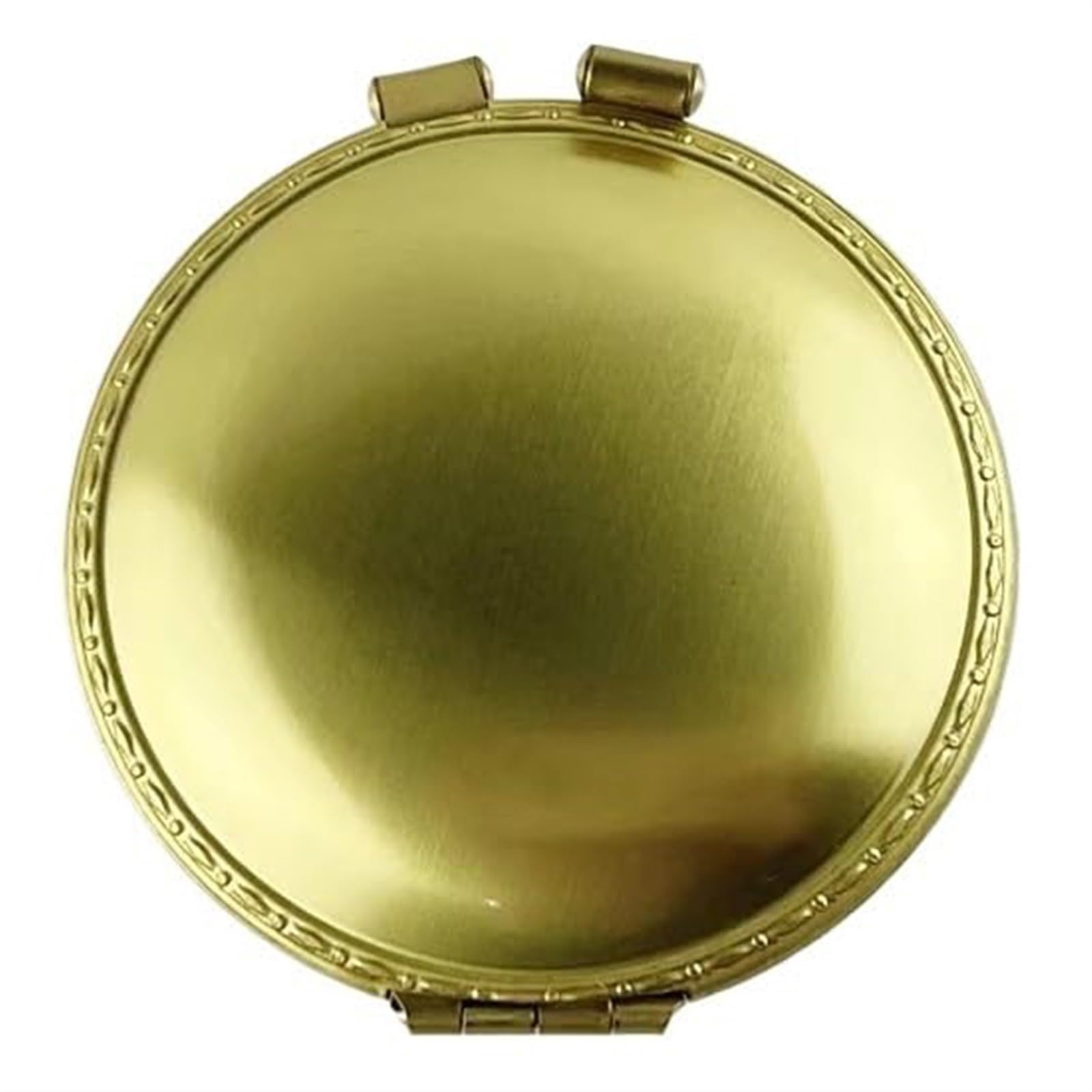 XHBGXMV Compact Round Brass Kerosene Lighter, Vintage Trench Handmade Copper/Brass Lighters, Semi-Automatic Windproof Mini Portable Lighter for Collection Camping Gift (Color : Gold)