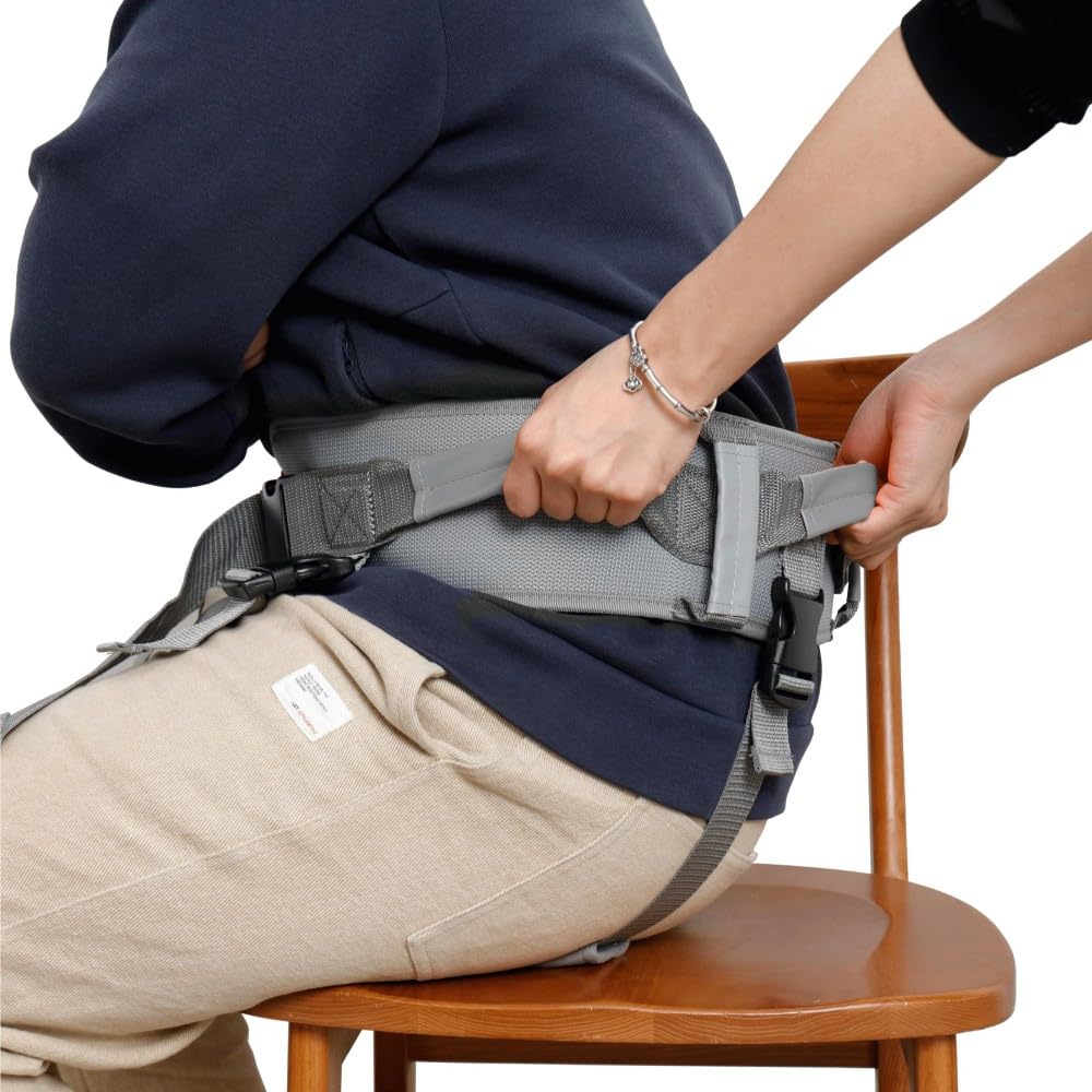 Cintura per andatura con manici utilizzata come cintura per cancello per fisioterapia, cinture per cancelli medici per anziani o cintura di sicurezza per anziani che camminano a camminare o trasferire