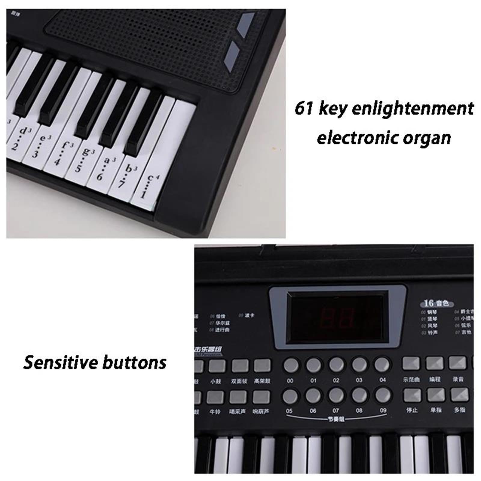 Órgano Electrónico Portátil De 61 Teclas Multifuncional Para Interpretación Profesional(Type2)