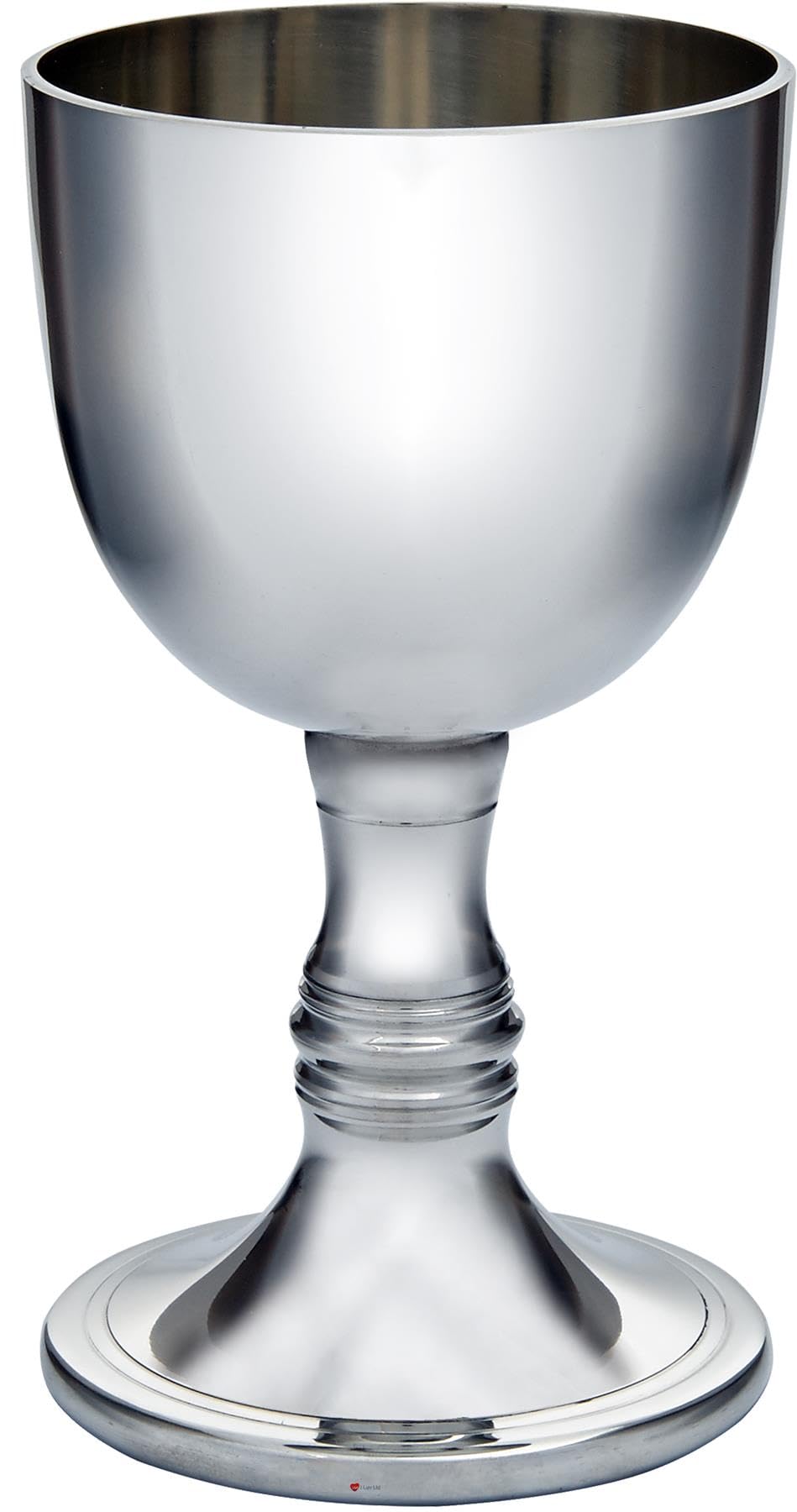 I LUV LTD Peltro Porta Calice 100 ml Luminoso Lucidato Fine Sia Dentro che Fuori con Funzionalità Touchmark Perfetto per L'incisione
