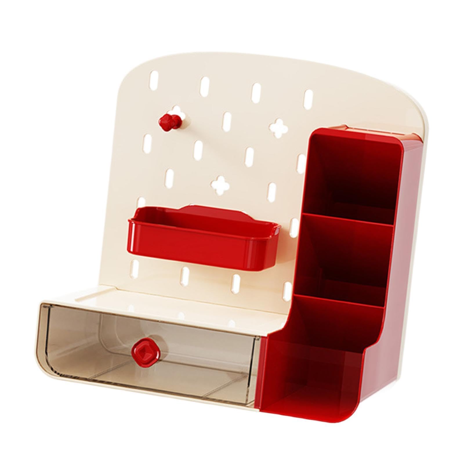 BNF®Desk Peg Board Organizer with Accessories for Gaming Room Nursery Countertop Beige Red|Home & Garden|Household Supplies & Cleaning|Home Organization|Storage Boxes 2