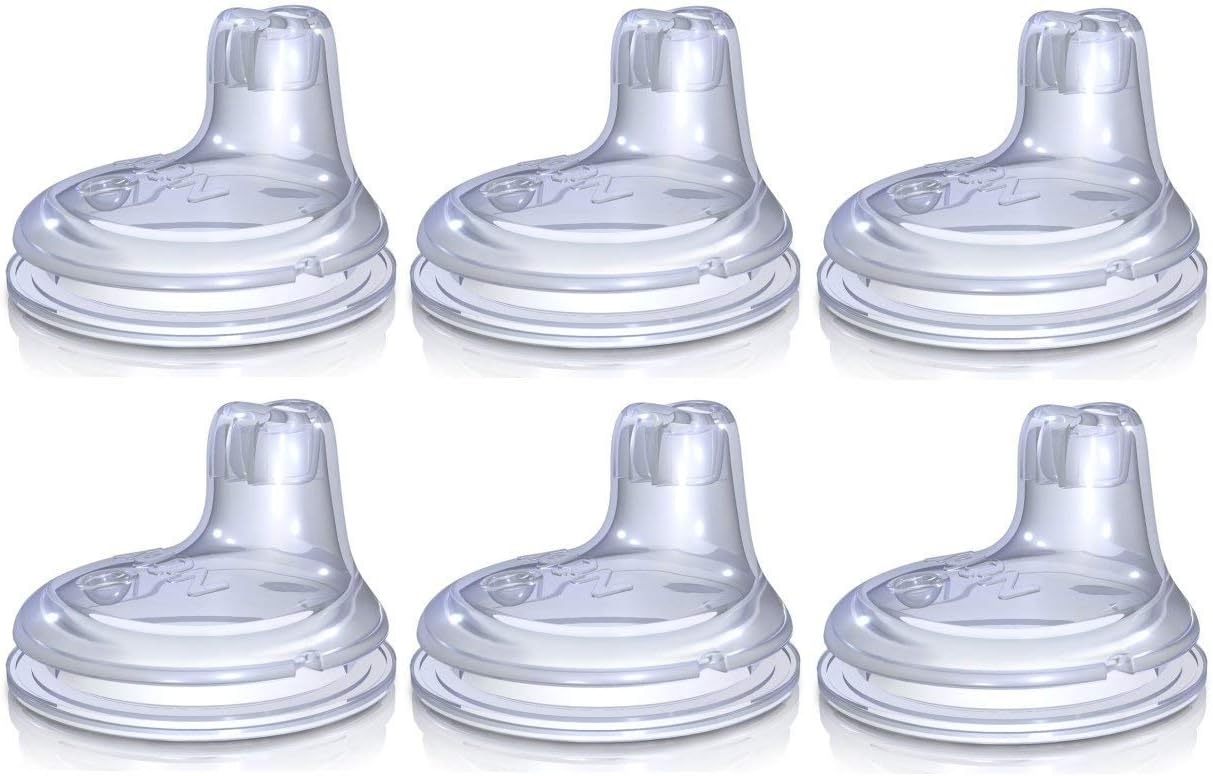 Nuby (6 Packs) 12 Count, Super Spout No Spill Replacement Spouts, Clear Everything